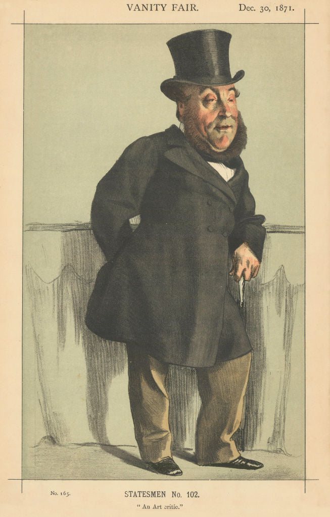 VANITY FAIR SPY CARTOON William Henry Gregory 'An art critic' Ceylon. Coïdé 1871